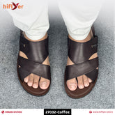 27032-Coffee Premium High-Quality With Belt Men's sandal